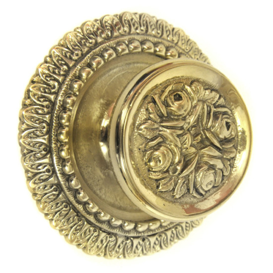 Brass Rose Centre Door Knob