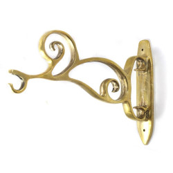 Brass Scroll Hanging Basket Bracket