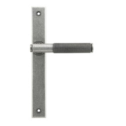 Brompton Slimline Lever Espagnolette Latch Set - Pewter