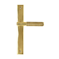 Brompton Slimline Lever Espagnolette Latch Set - Polished Brass