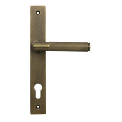 Brompton Slimline Sprung Lever Espagnolette - Burnished Brass