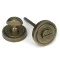 Burnished Brass Art Deco Round Bathroom Thumbturn Set