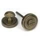 Burnished Brass Art Deco Round Bathroom Thumbturn Set