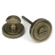 Burnished Brass Art Deco Round Bathroom Thumbturn Set