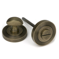 Burnished Brass Beehive Round Bathroom Thumbturn Set