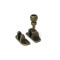 Burnished Brass Mushroom Brighton Fastener (Radiused)