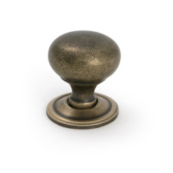 Burnished Brass Mushroom Cabinet Knob