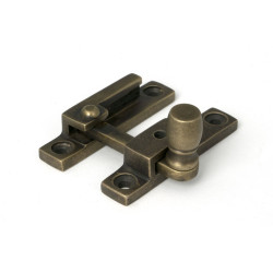 Burnished Brass Mushroom Quadrant Fastener - Narrow