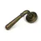 Burnished Brass Newbury Lever on Rose Set (Beehive) - Unsprung