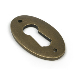 Burnished Brass Oval Escutcheon