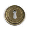 Burnished Brass Round Escutcheon (Art Deco)