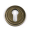 Burnished Brass Round Euro Escutcheon (Art Deco)