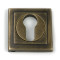 Burnished Brass Round Euro Escutcheon (Square)