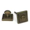 Burnished Brass Square Bathroom Thumbturn Set