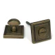 Burnished Brass Square Bathroom Thumbturn Set