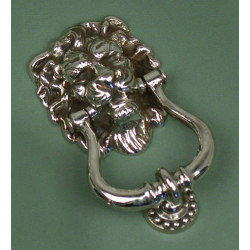 Majestic Nickel Lions Head Door Knocker