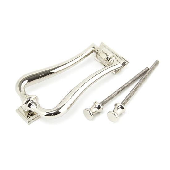Period Slimline Art Deco Door Knocker - Polished Nickel