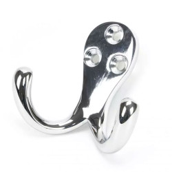 Celtic Double Coat Hook - Polished Chrome Finish