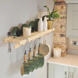 Chrome 6 Lath Kitchen Shelf Rack