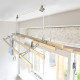 Chrome Six Lath Victorian Kitchen Maid® Pulley Clothes Airer
