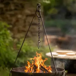 Cooking Tripod with Chain - Kadai