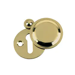 Covered Victorian Escutcheon - Polished Brass Finish