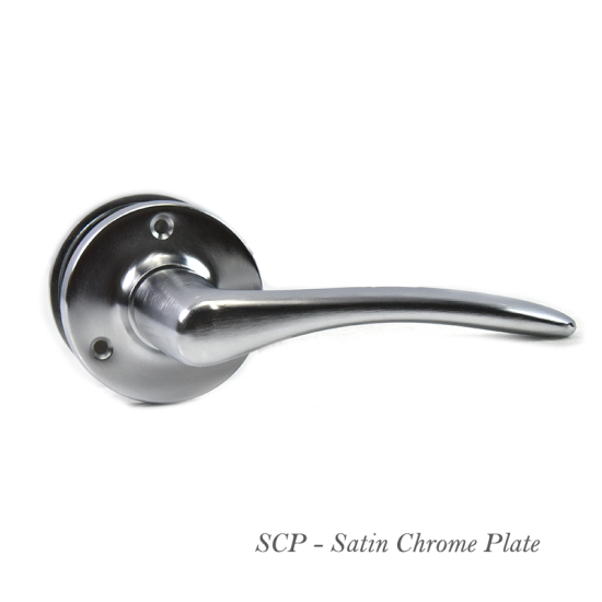 Croft 2071R Oaken Lever Door Handle on a Round Rose