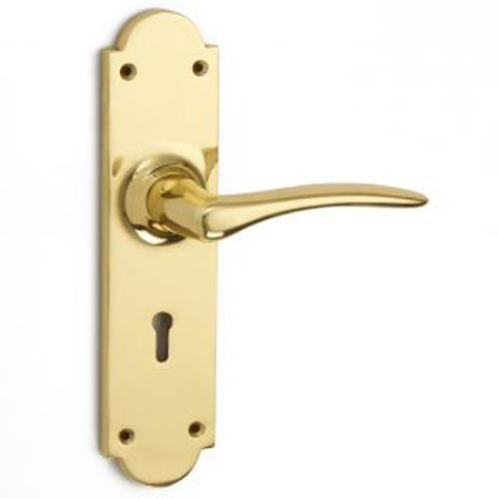 Large Ornate Oaken Lever Handle