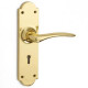 Large Ornate Oaken Lever Handle