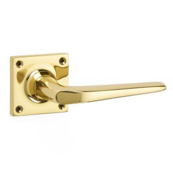 Brockton Lever Door Handle on a Square Rose