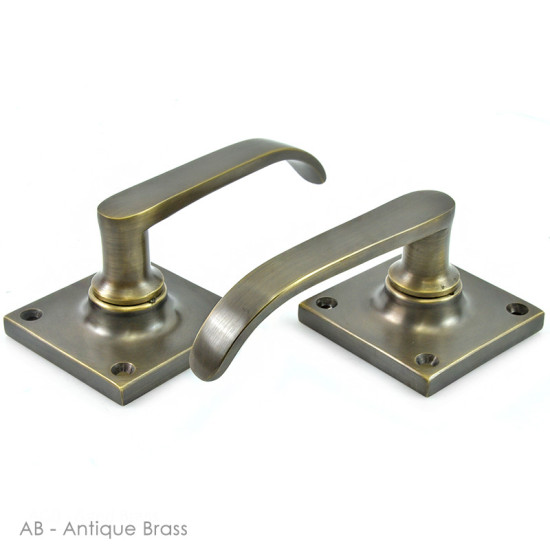 Victorian Lever Door Handle on a Square Rose