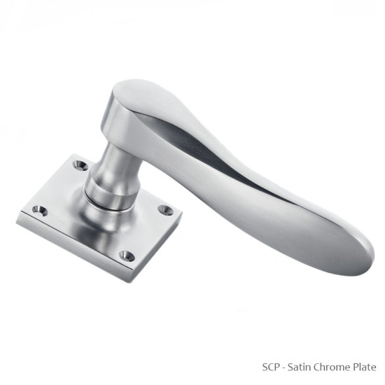 Cambridge Lever Door Handle on a Square Rose