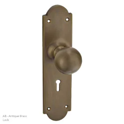 Croft 6505 Ball Door Knob on Shaped Backplate
