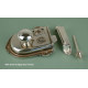 Cromwell Nickel Rim Latch Set