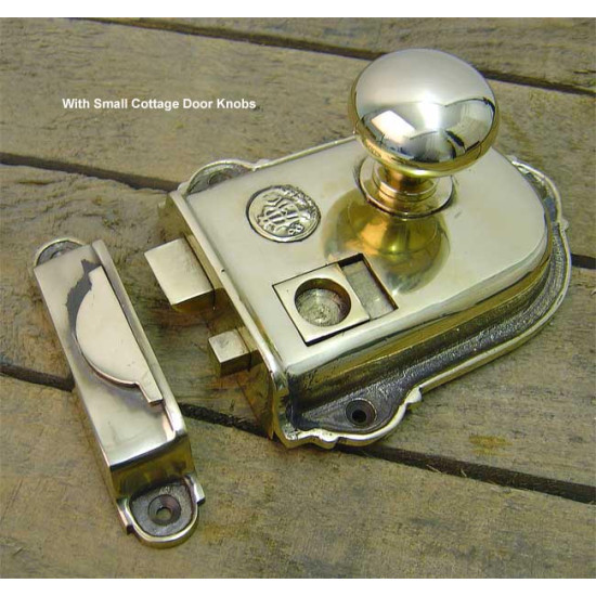 Cromwell Solid  Brass Rim Latch Set