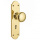Cushion Door Knob on Shaped Backplate