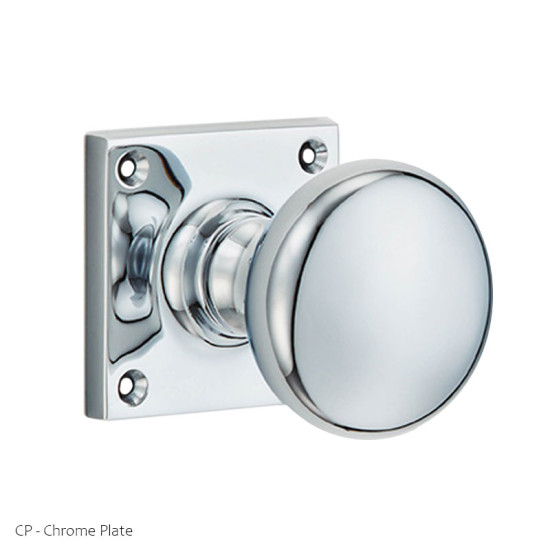 Cushion Door Knob on a Square Rose