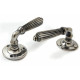 Nickel Reeded Lever Door Handle
