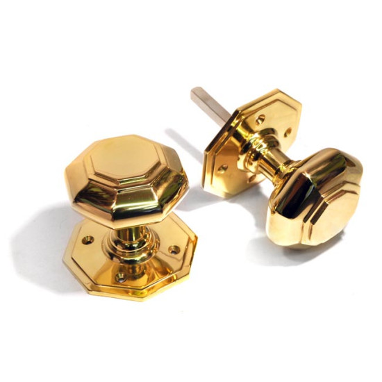 Brass Octagon Door Knobs