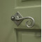 Blacksmith Pewter Patina Monkeytail Lever Door Handle on Diamond Rosette