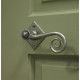 Blacksmith Pewter Patina Monkeytail Lever Door Handle on Diamond Rosette