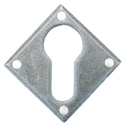 Blacksmith Pewter Patina Diamond Euro Escutcheon