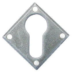 Blacksmith Pewter Patina Diamond Euro Escutcheon