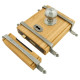 Blacksmith Pewter Patina Oak Box Rim Lock & Octagonal Knobs