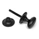 Kirkpatrick 5133 Black Bathroom Turn and Release Knob