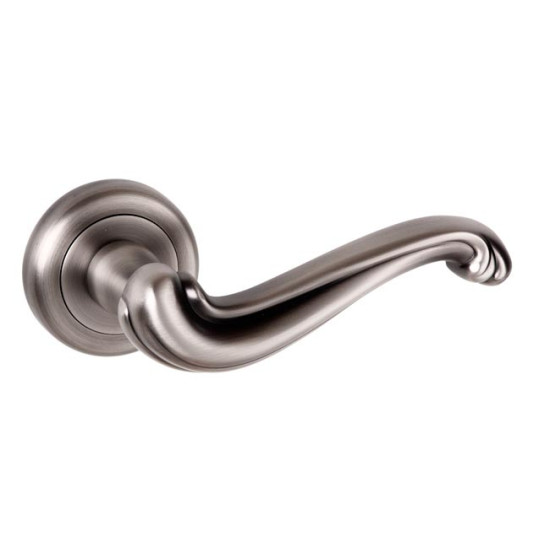 Colchester Lever Door Handle on a Raised Edged Rose - Matt Gun Metal Finish