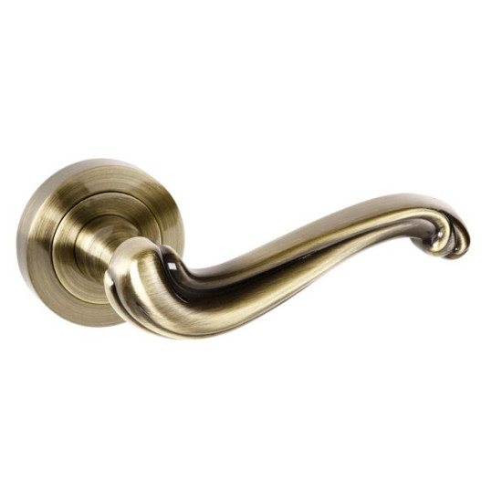 Colchester Lever Door Handle - Antique Brass Finish