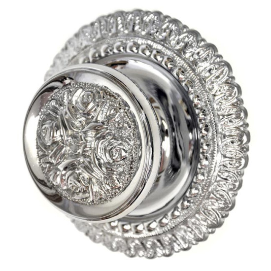 Chrome Rose Centre Door Knob