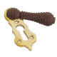 Rosewood Beehive Escutcheon with Brass Backplate