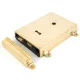 Polished Brass Rim Lock and Cover